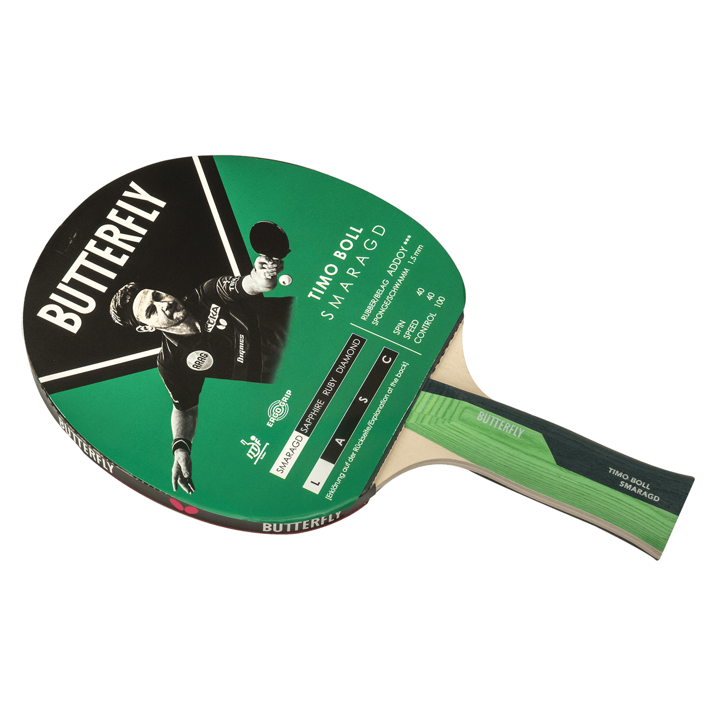 Butterfly Timo Boll Smaragd Table Tennis Bat