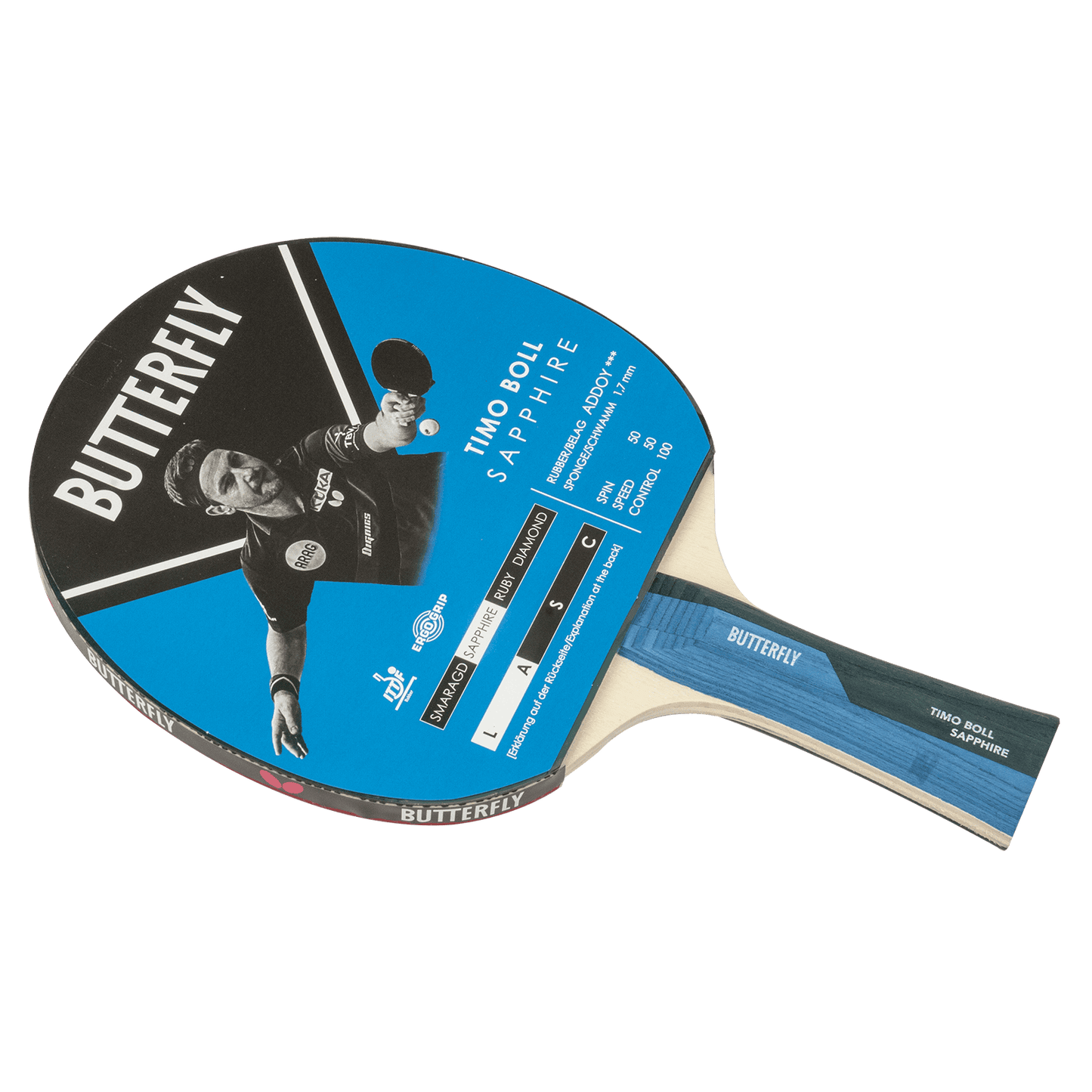 Butterfly Timo Boll Sapphire Table Tennis Bat