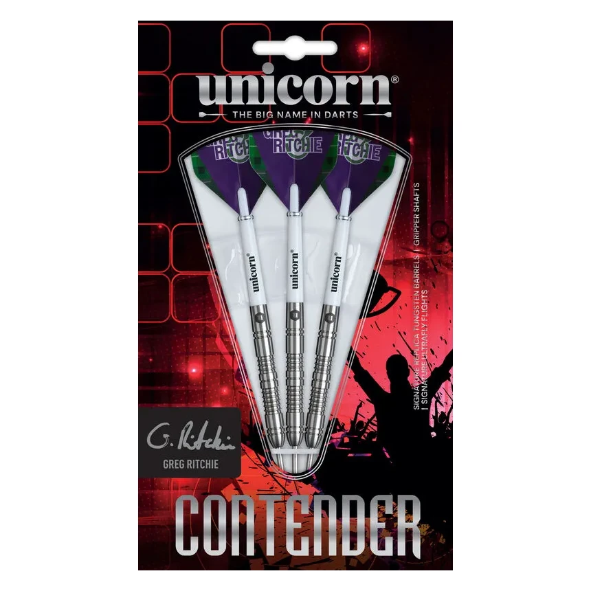 Unicorn Contender Greg Ritchie 95% Tungsten Steel Tip Darts