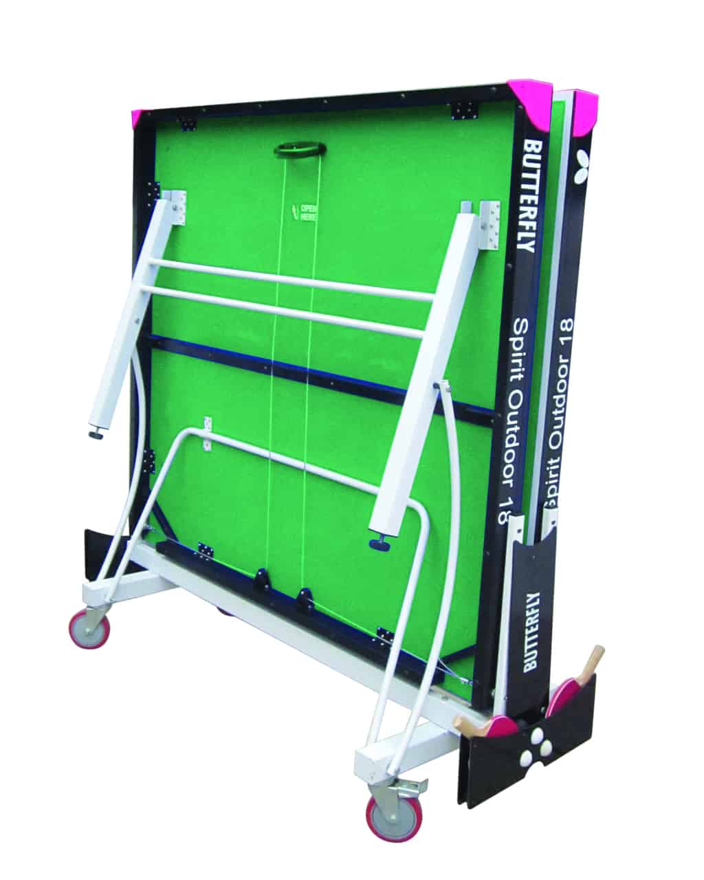 Butterfly Spirit 18 Green Outdoor Rollaway Table Tennis Table