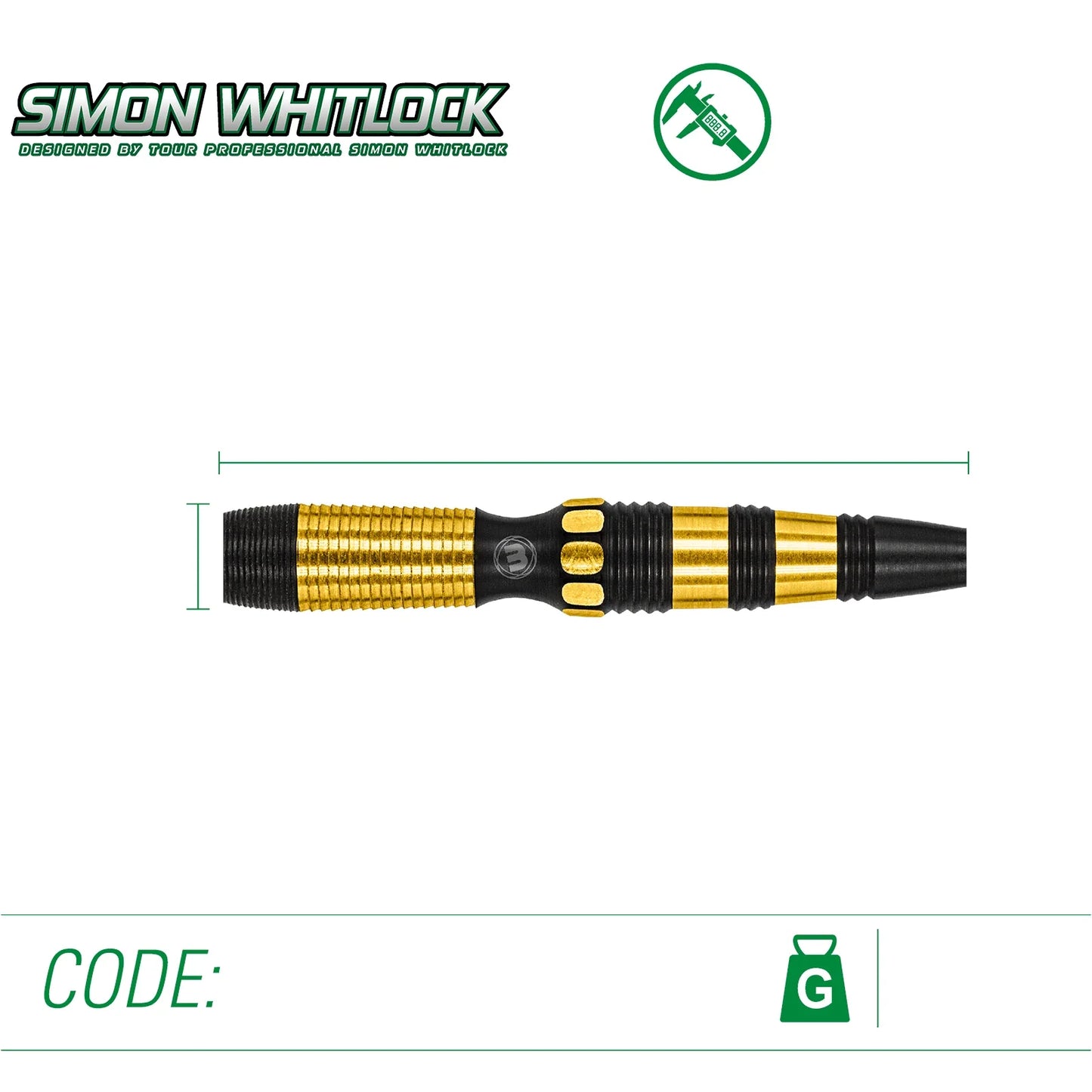 Winmau Simon Whitlock Onyx AU 23g Darts