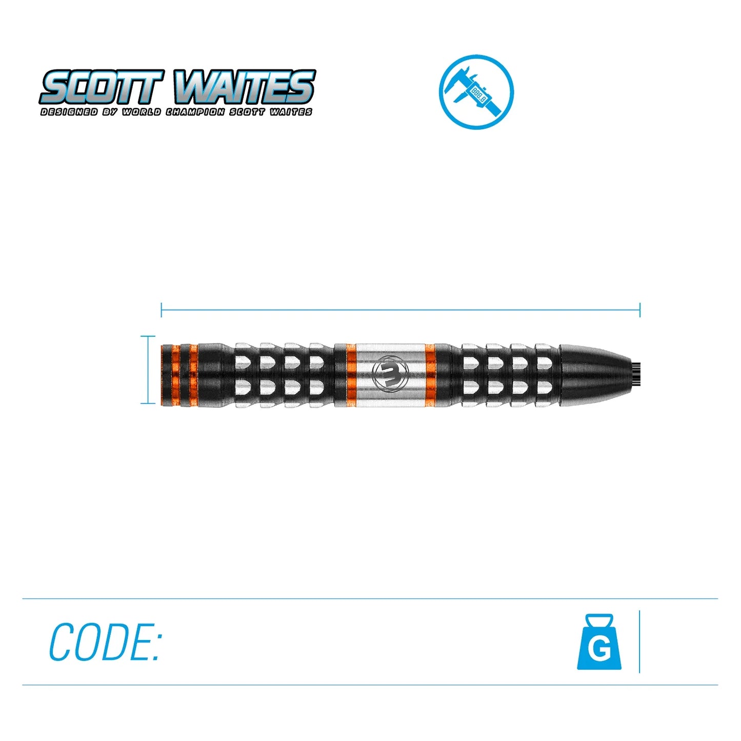 Winmau Scott Waites 90% Tungsten 22g Darts