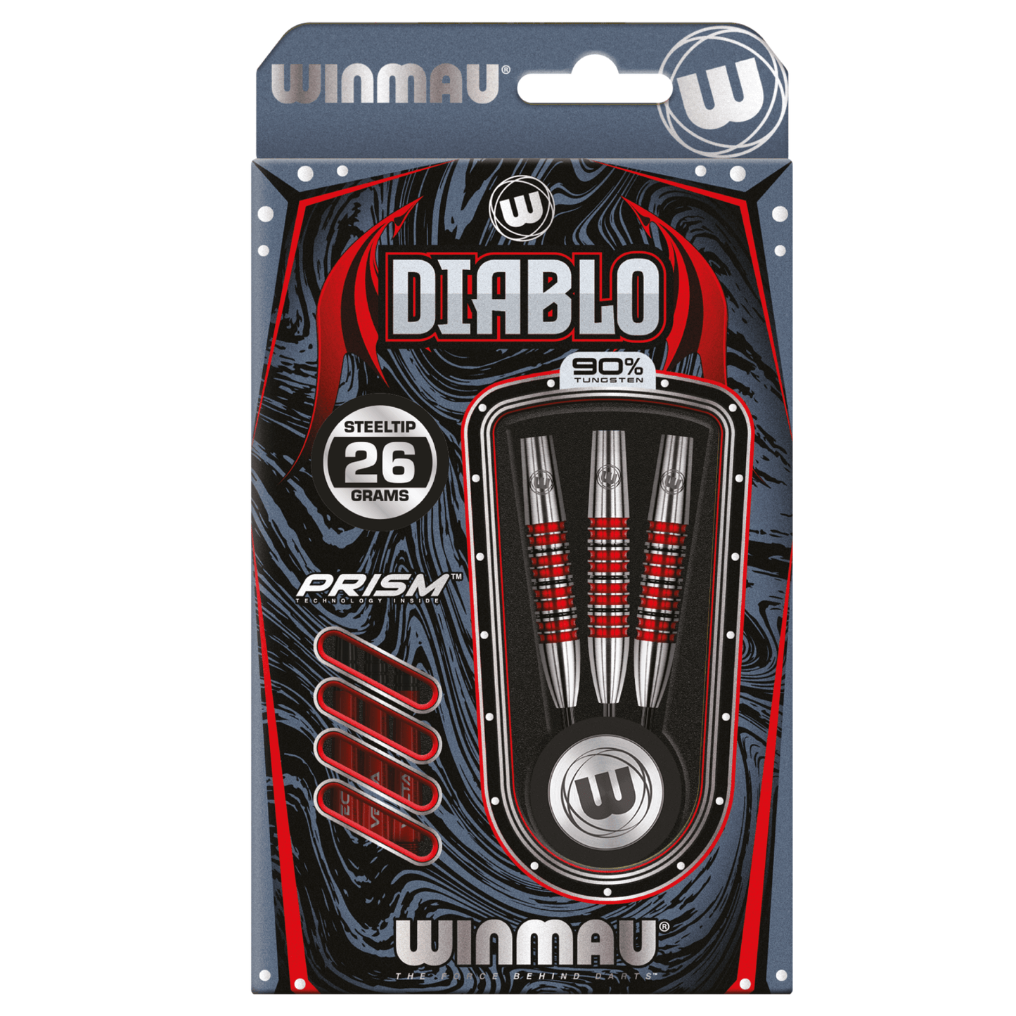 Winmau Diablo Steel Tip Darts 26g Packaging
