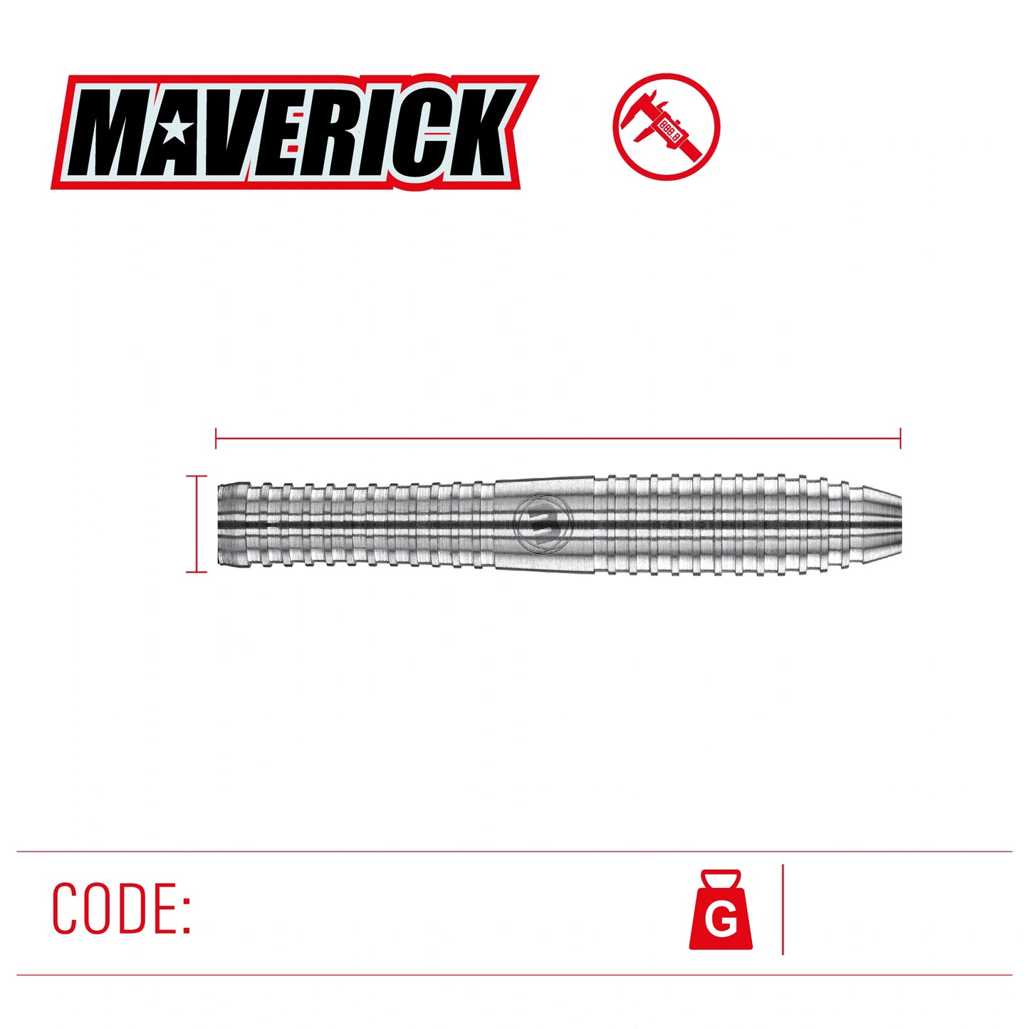 Winmau Maverick Darts barrel measurements