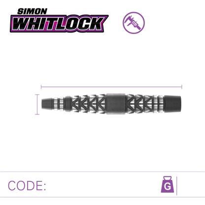 Winmau Simon Whitlock Shotblast 90% Tungsten Alloy Dart 22g