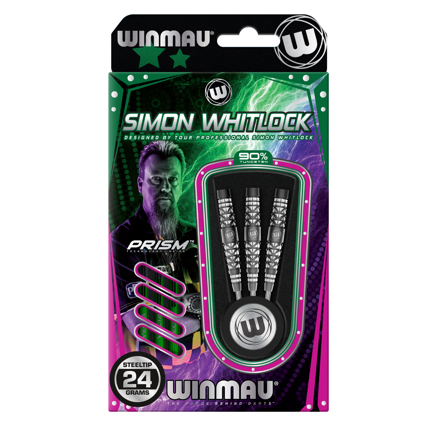 Winmau Simon Whitlock Shotblast 90% Tungsten Alloy Dart 24g