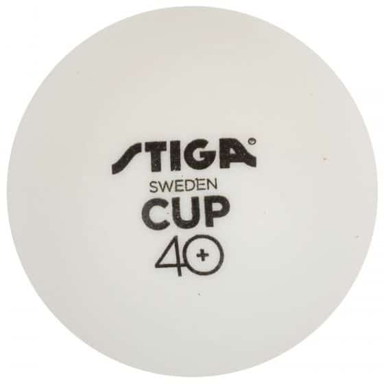 Stiga Cup 40+ White Table Tennis Balls - Pack of 6