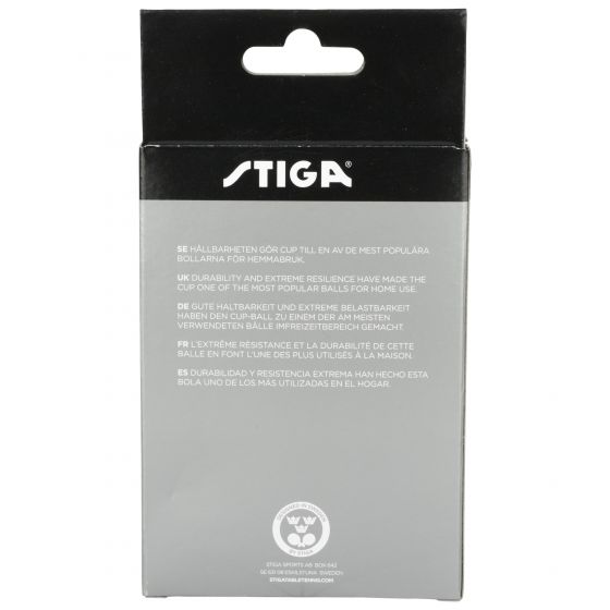 Stiga Cup 40+ White Table Tennis Balls - Pack of 6
