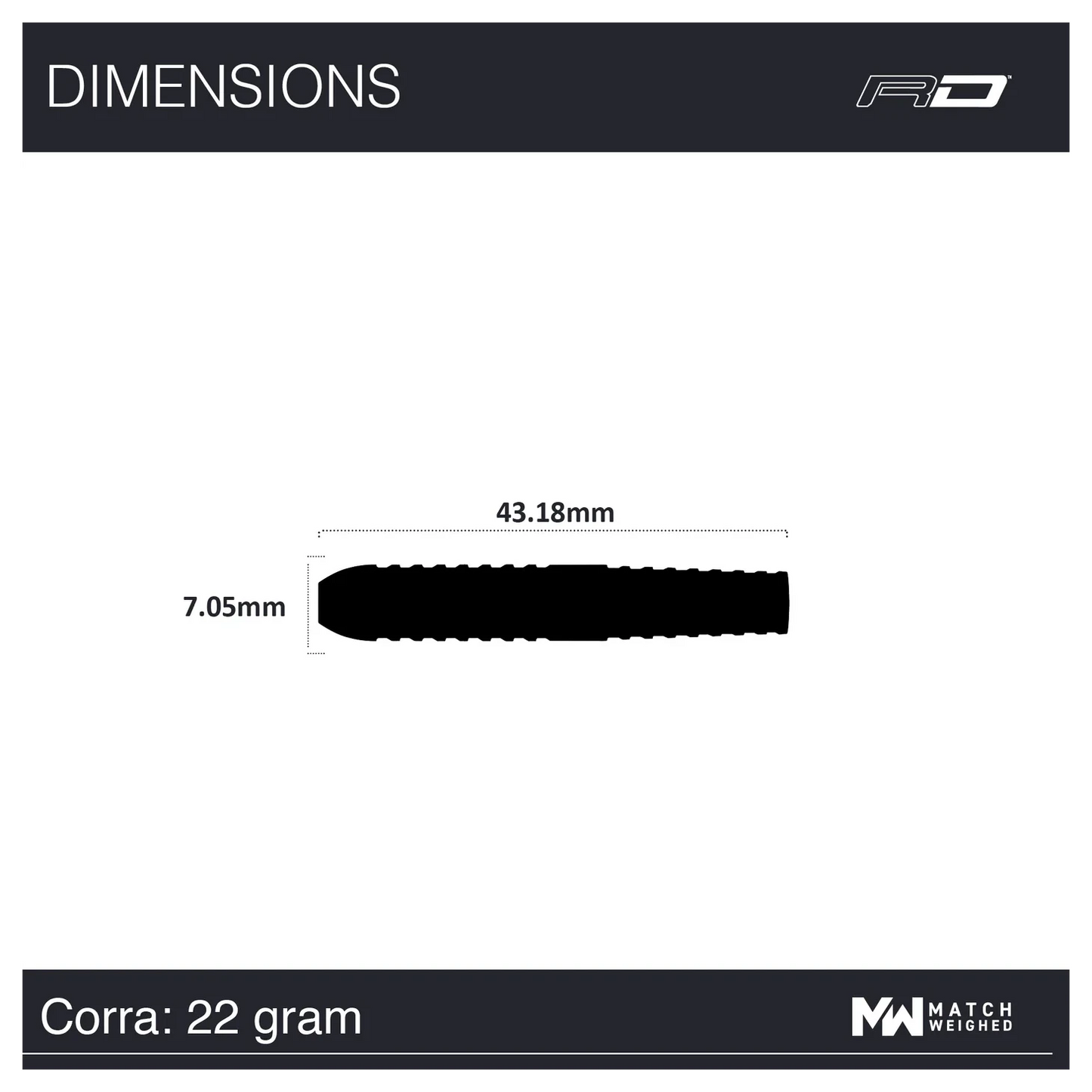 Red Dragon Peter Wright Corra 22g specs