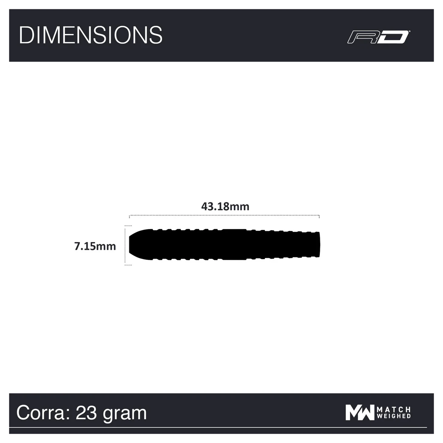 Red Dragon Peter Wright Corra 23g specs