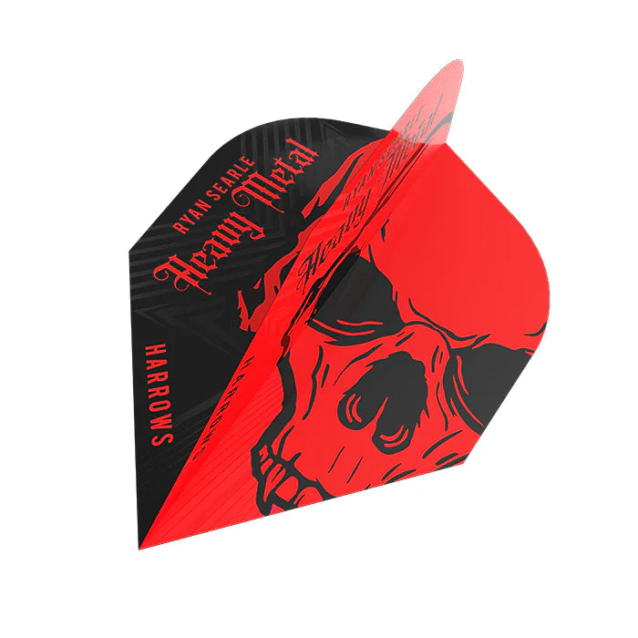 Harrows Ryan Searle Heavy Metal Dart Flights - Red and Black