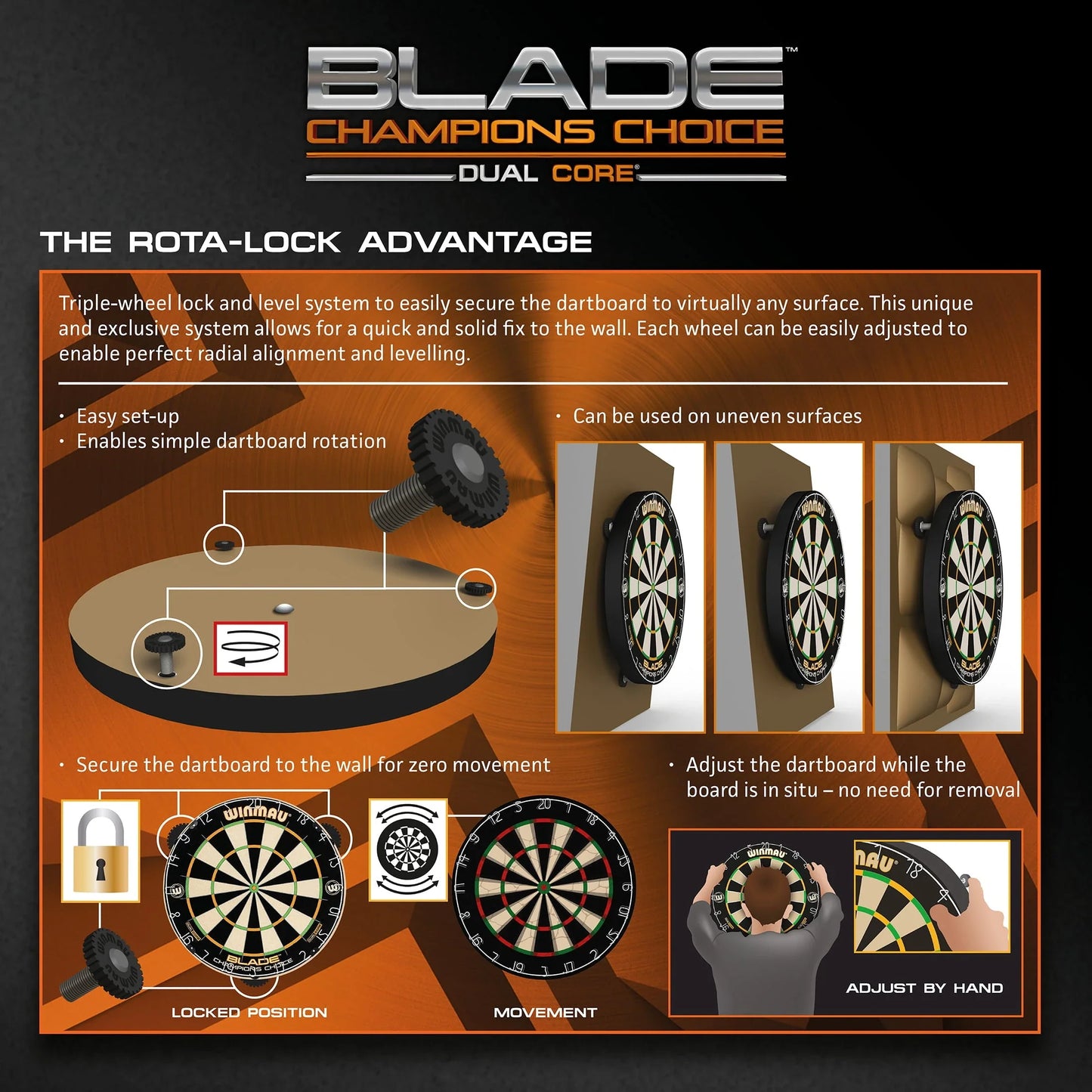 Winmau Champions Choice Dual Core Bristle Dartboard