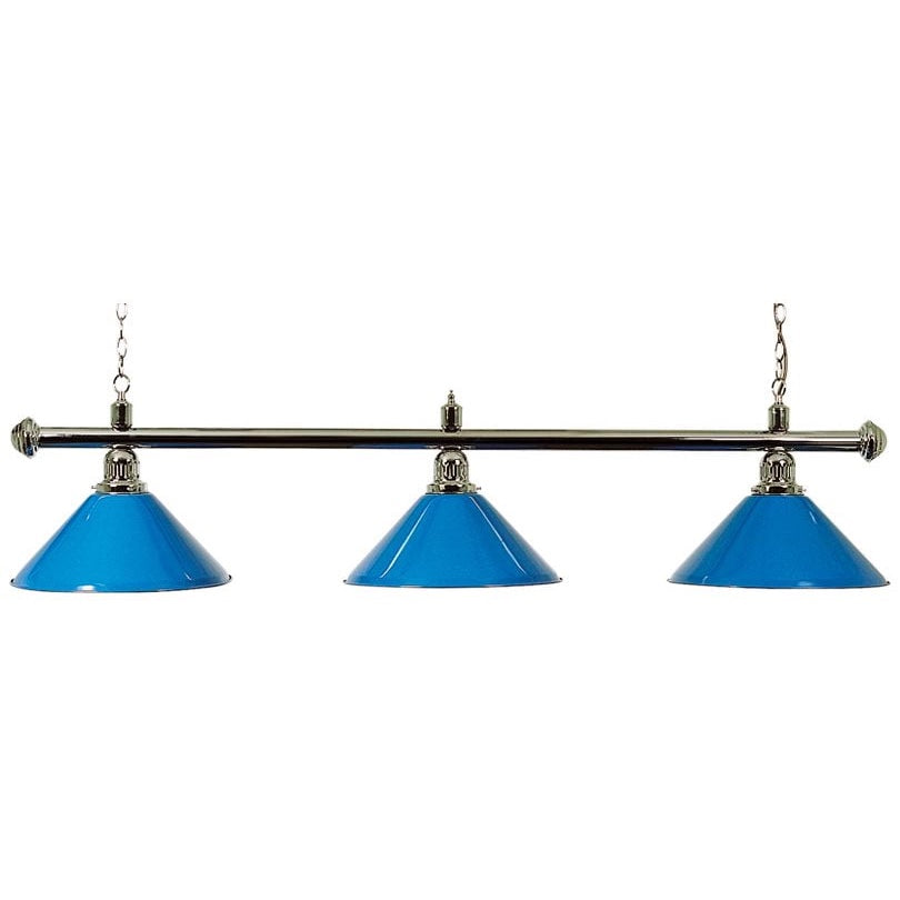 Chrome Light Bar With Three Blue Shades