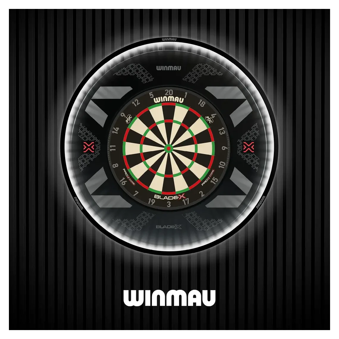 Winmau Blade X Dartboard Surround - Black & Red - Sherwood Sport