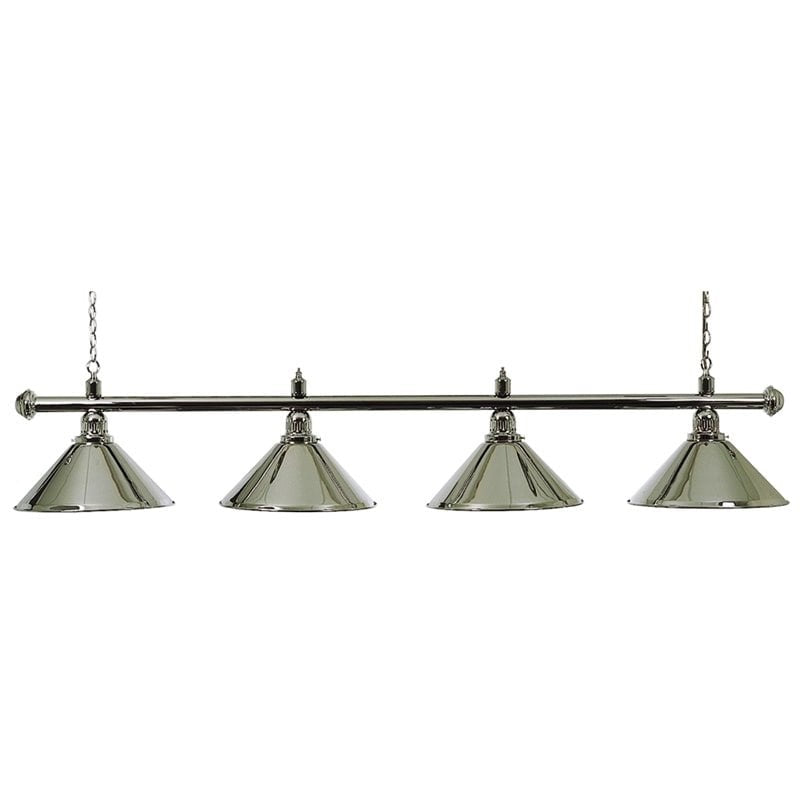 Chrome Table Light with Four Chrome Shades