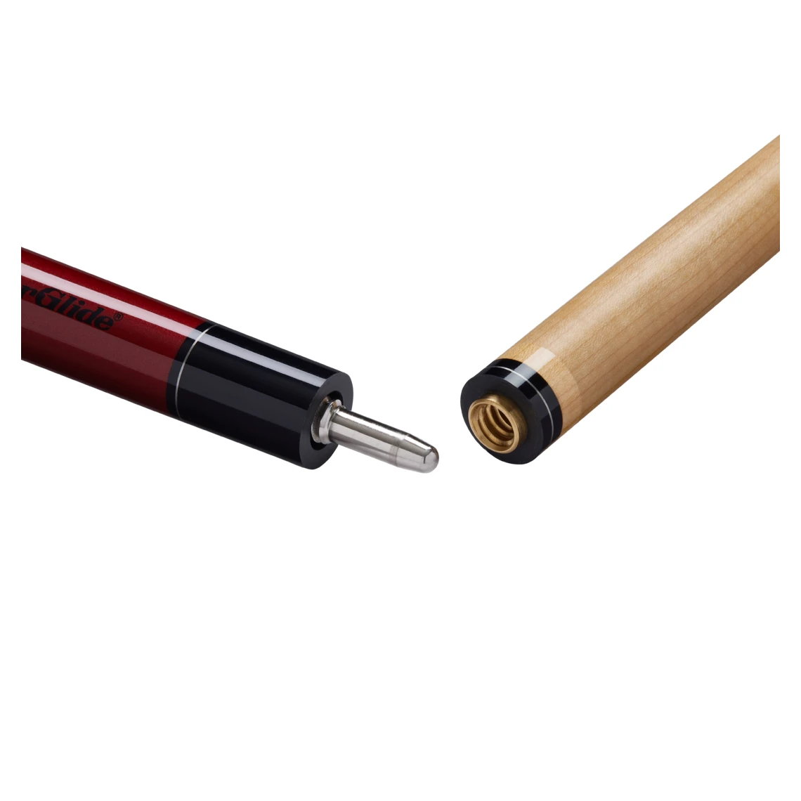 PowerGlide Verve Carbon Maple Wrap Pool Cue 10mm Tip - Red