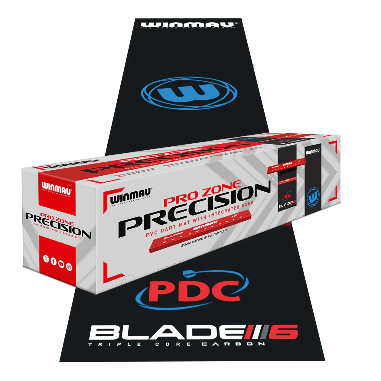 Winmau Pro Zone Precision PVC Dart Mat & Integrated Oche