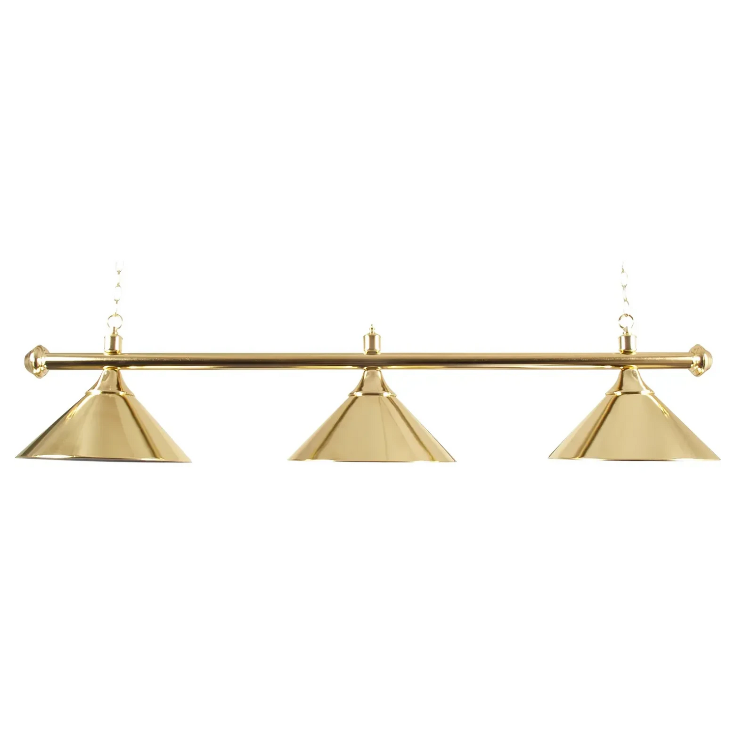 Brass Light Bar With Three Brass Lampshades
