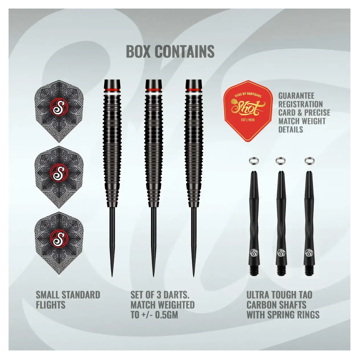 Shot Pro Series Carl Sneyd 90% Tungsten Steel Tip Darts