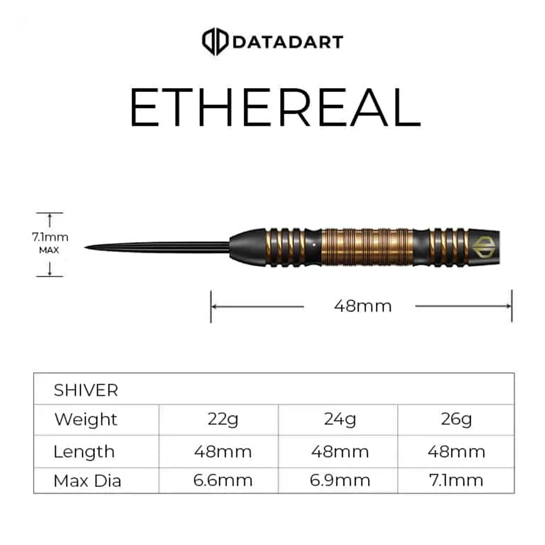Datadart Ethereal 90% Tungsten Steel Tip Darts