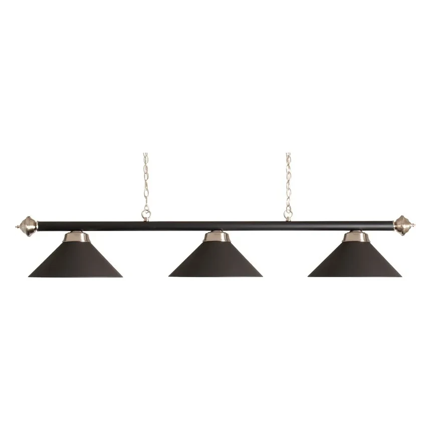Brass And Black Bar With Three Black Shades