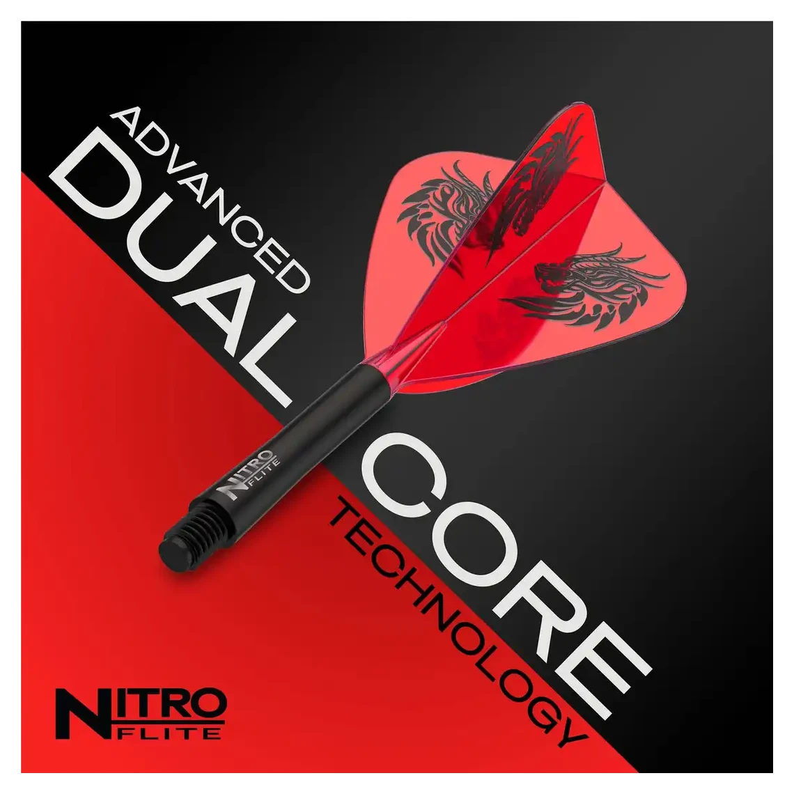 Red Dragon Jonny Clayton Nitro Flite Kite - Integrated Flight & Shaft
