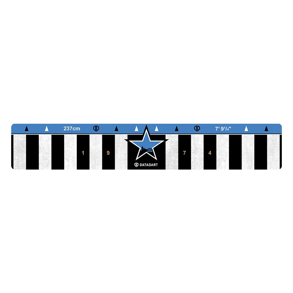 Datadart Darts Oche Throw Line - Black & White Horizontal