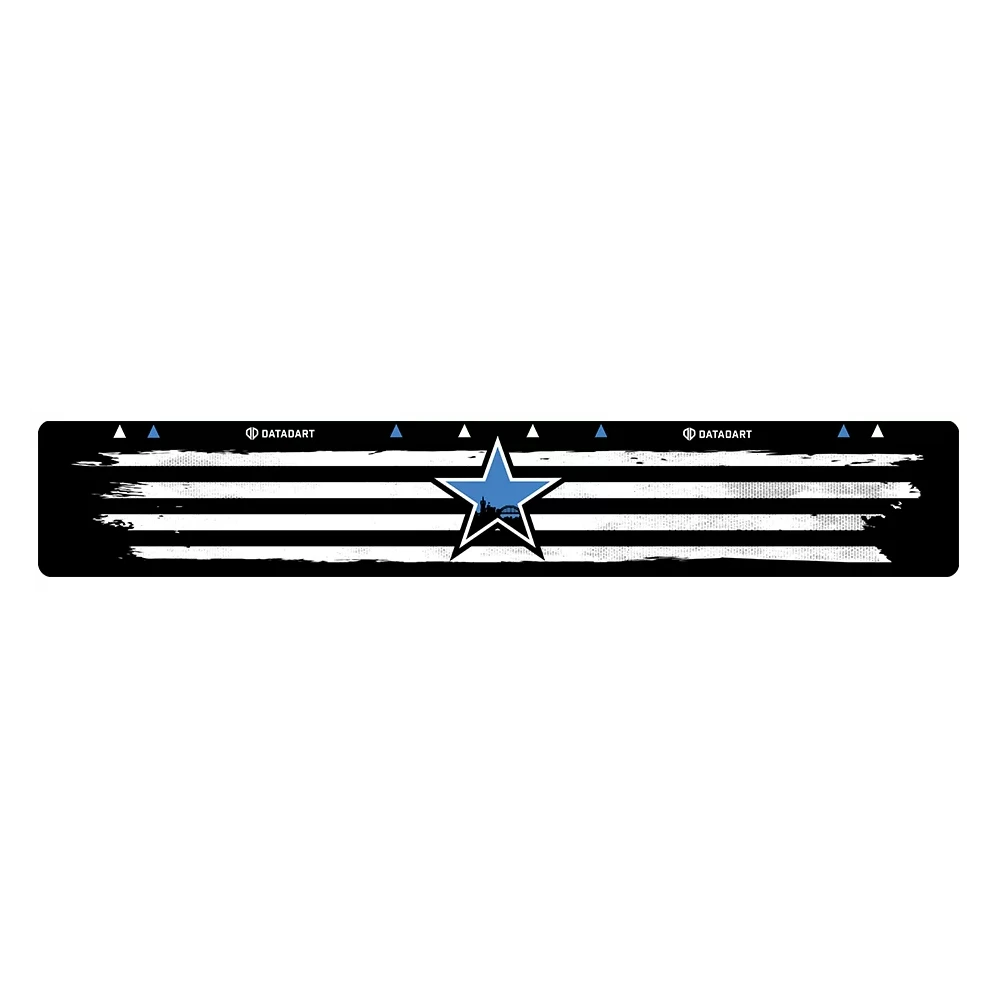 Datadart Darts Oche Throw Line - Black & White Star