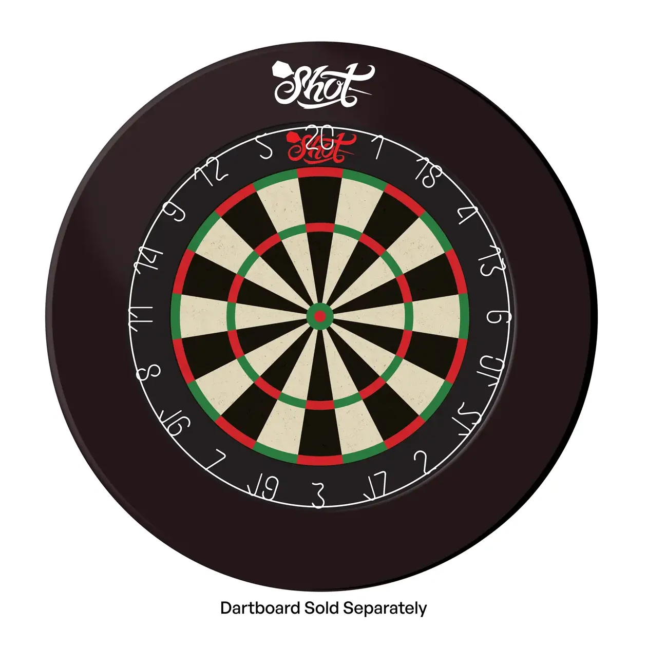 Shot One Piece Dartboard Surround - Black