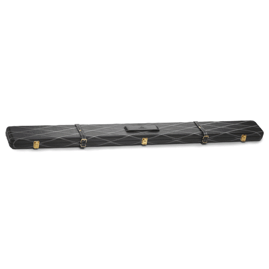 Peradon Leather Black Full Diamond Snooker Cue Case for 3/4 Jointed Cues