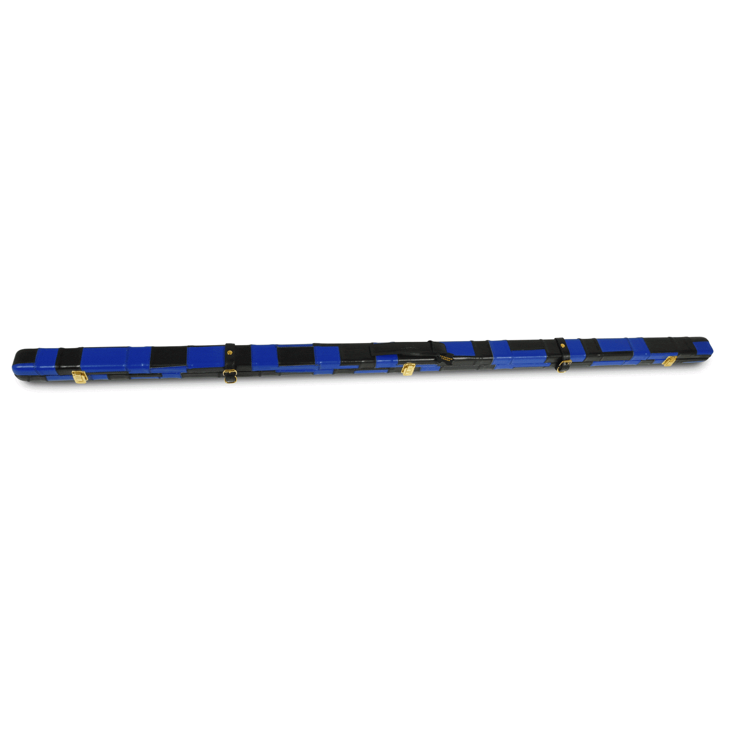 Peradon Thin Black and Blue Pattern Leather Snooker Cue Case for 1 Piece Cues