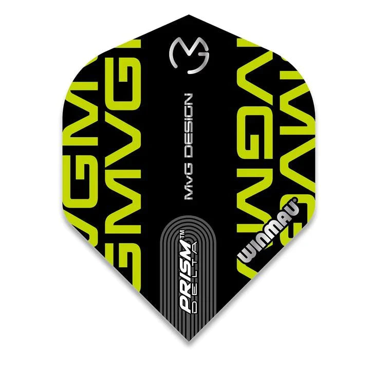Winmau MvG Prism Delta Black Print Dart Flights