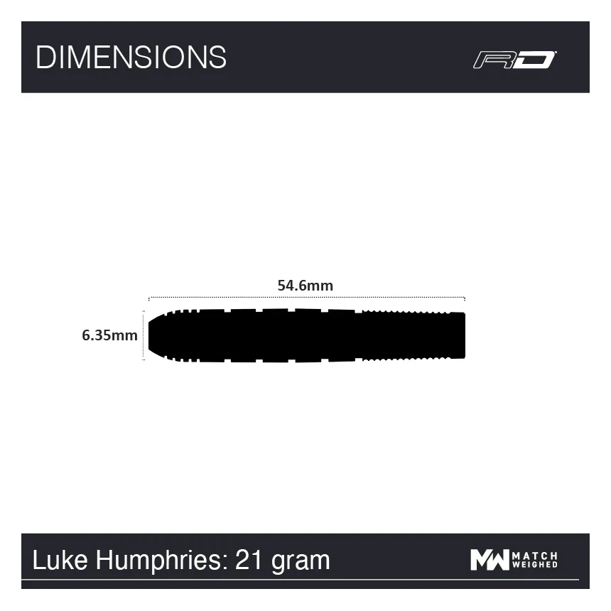 Red Dragon Luke Humphries Originals 90% Tungsten Steel Tip Darts