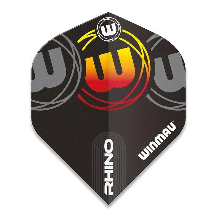 Winmau Rhino Black Grey & Orange Dart Flights