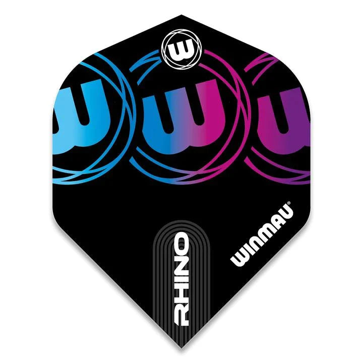 Winmau Rhino Black Blue & Purple Dart Flights
