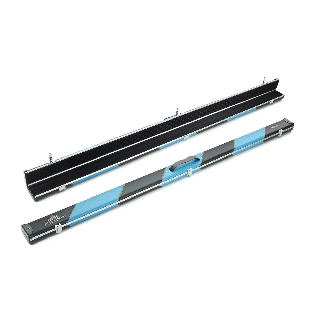 Peradon Halo Black & Sky Stripe 1 Piece Wide Snooker Cue Case