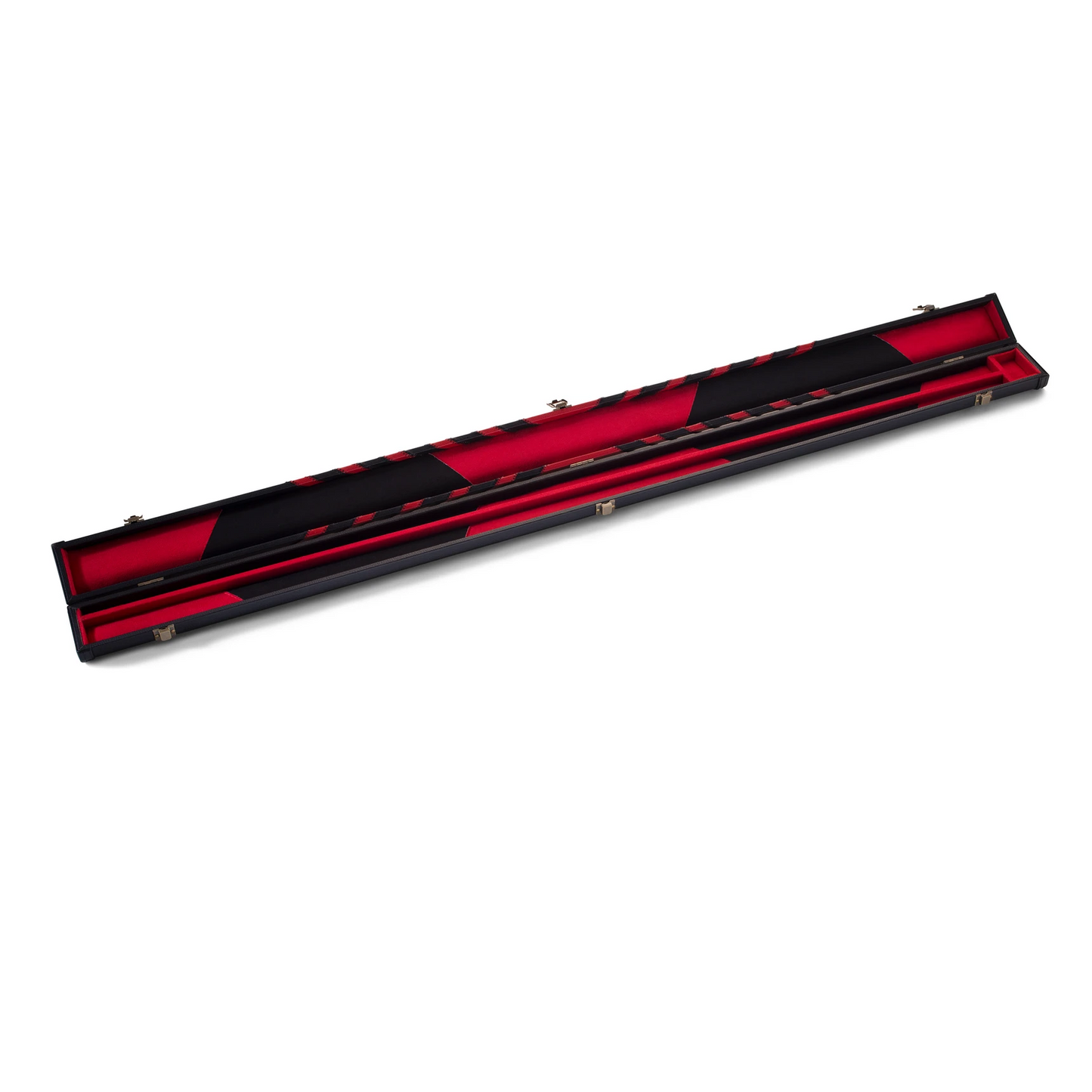 Peradon 3 Piece Black Red Arrow Clubman Cue Case for ¾ Jointed Cues