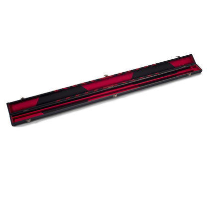 Peradon 3 Piece Black Red Arrow Clubman Cue Case for ¾ Jointed Cues