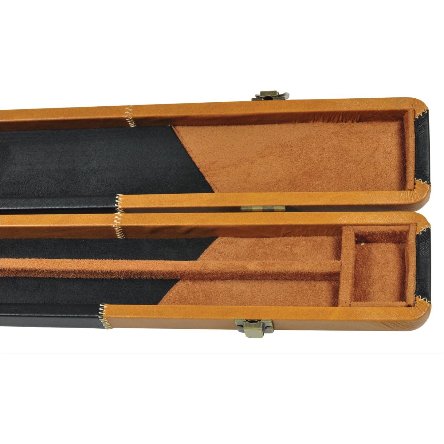 Peradon Leather Look Black Brown Patchwork ¾ Cue Case