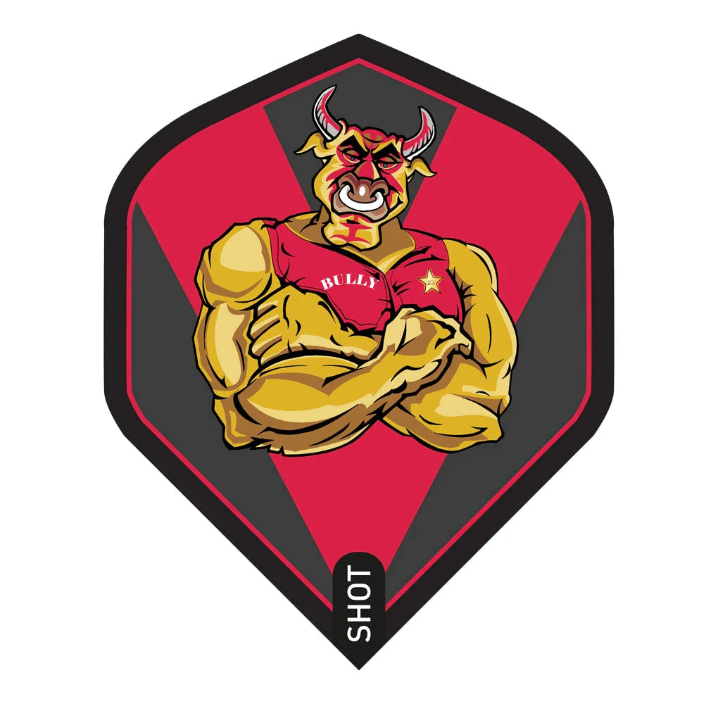 Shot Michael Smith Bully Boy Red Dart Flights Set