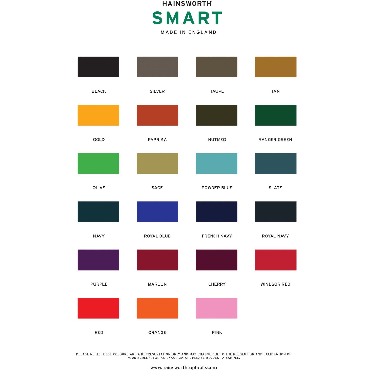 Hainsworth Smart Snooker Table Cloth