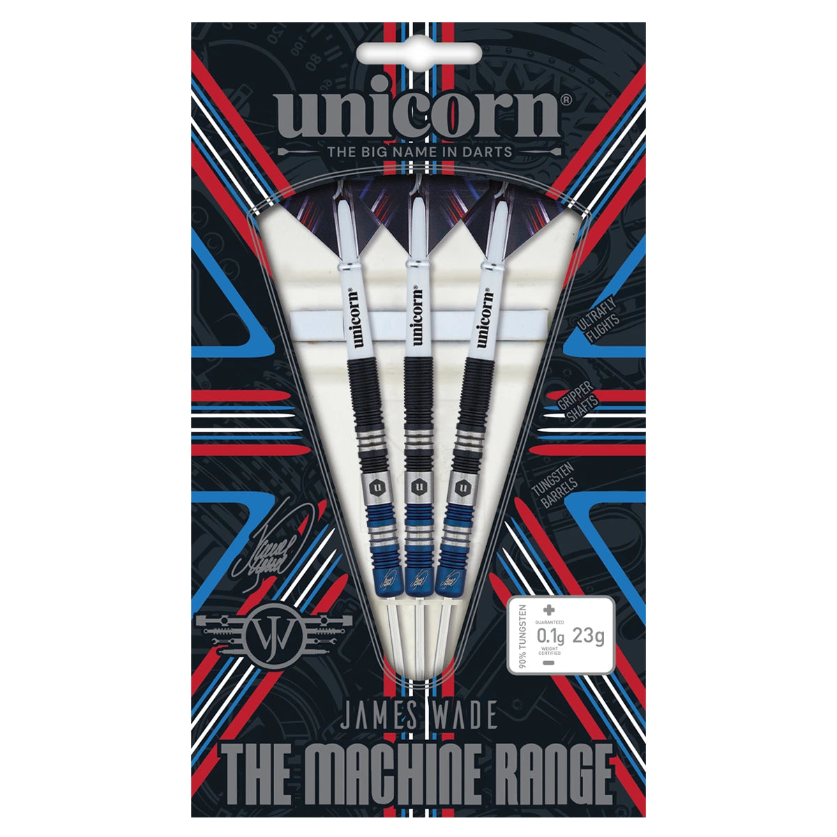 Unicorn The Machine James Wade Two-Tone 90% Tungsten 25g Darts