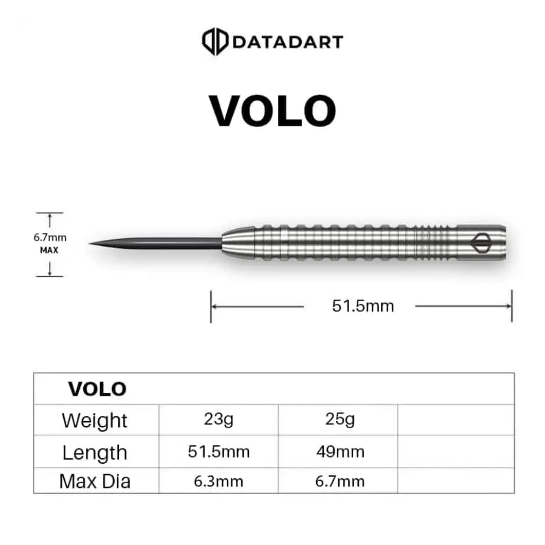 Datadart Volo 90% Tungsten Steel Tip Darts