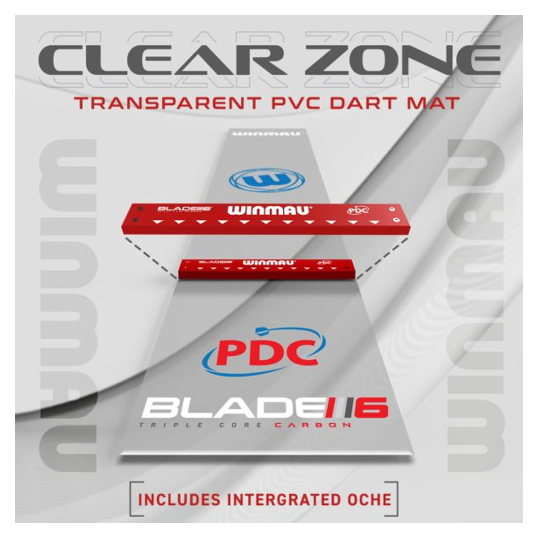 Winmau Clear Zone Transparent PVC Dart Mat