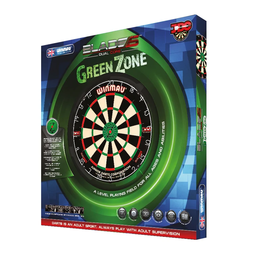 Winmau Green Zone Blade 5 Dual Core Dartboard box