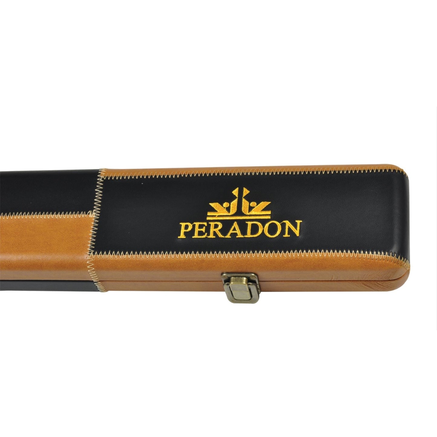 Peradon Leather Look Black Brown Patchwork ¾ Cue Case