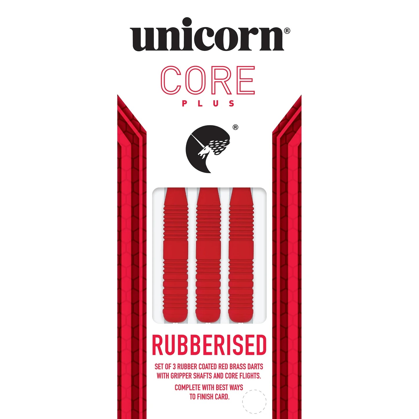 Unicorn Core Plus Rubberised Red 21g Darts