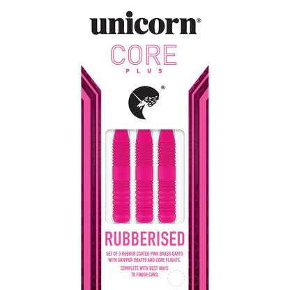 Unicorn Core Plus Rubberised Pink 22g Darts