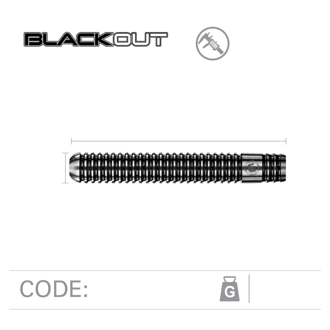 Winmau Blackout Straight Barrel Darts