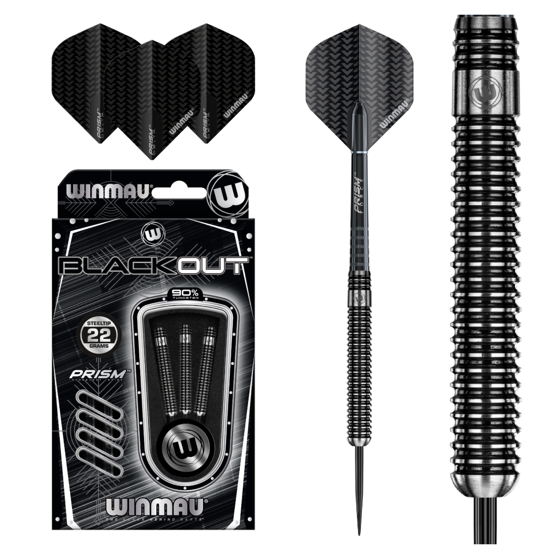 Winmau Blackout Straight Barrel Darts